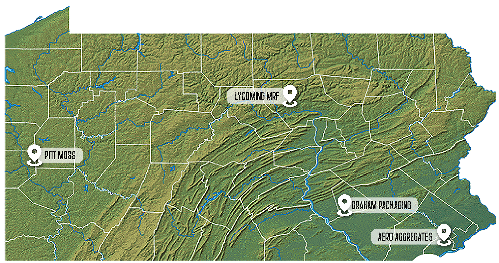 PA Map of Locations